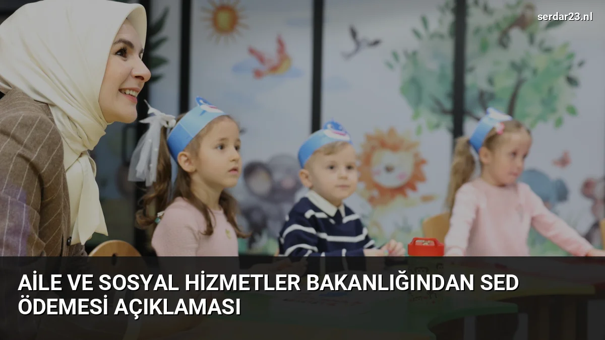 Aile ve Sosyal Hizmetler Bakanlığından SED Ödemesi Açıklaması